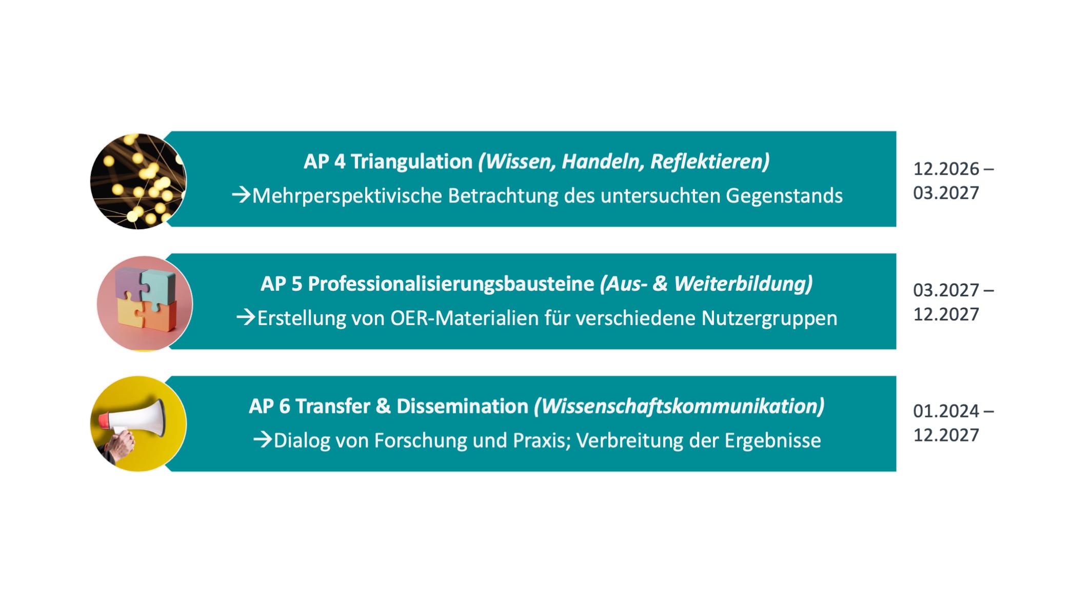 ProDiMuk: Arbeitspakete 4 bis 6